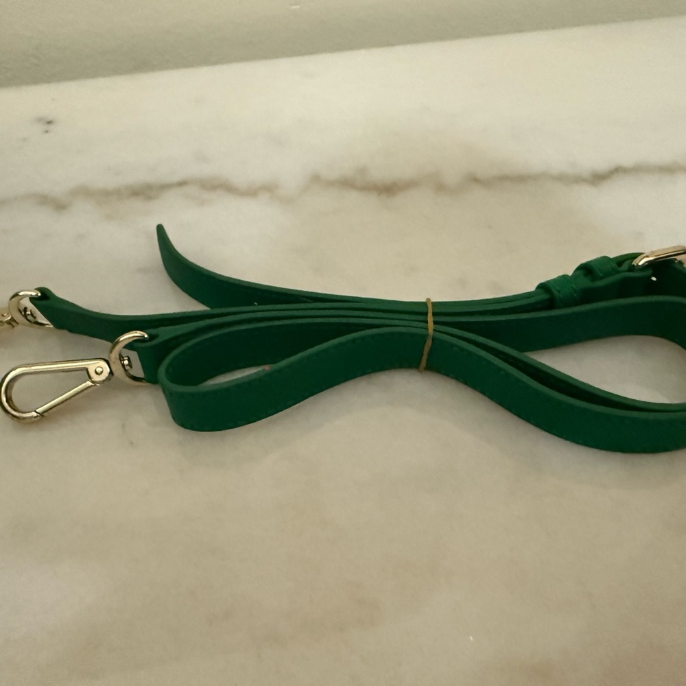 Donna Karan  Green Tote with Gold Accents - Picture 4 of 7